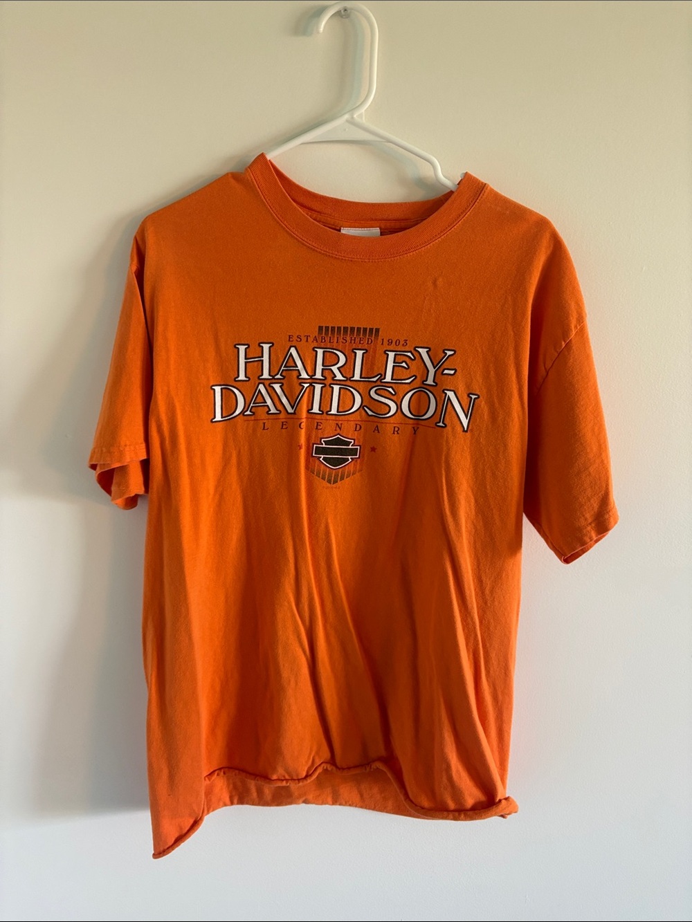 Harley-Davidson Orange Short Sleeve Logo Tee